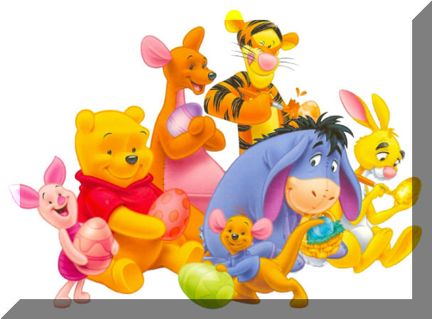 Easter Pooh, Kanga, Roo, Tigger, Piglet and Rabbit