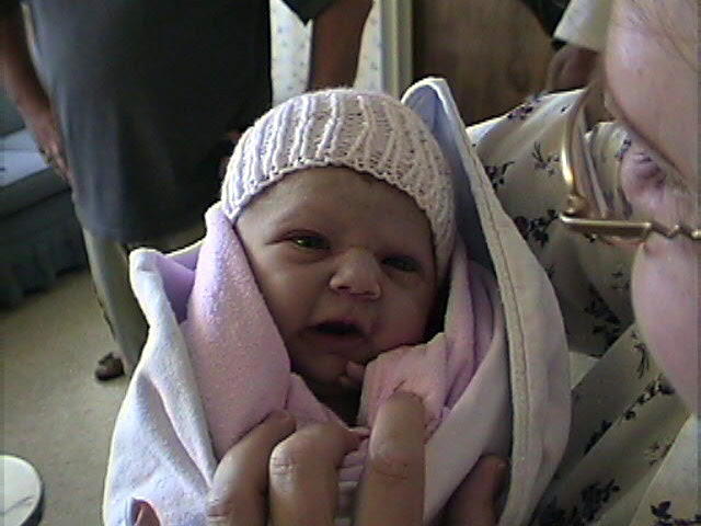 The day she was born- about 30 minutes old.