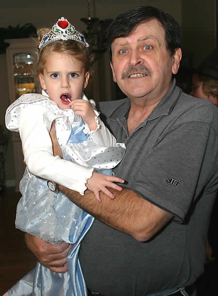 Poppa & Ashlynn doing their scary faces.