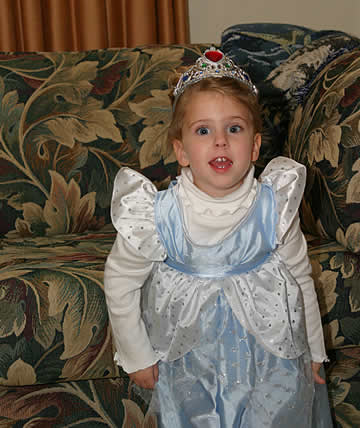 Doing her scary face!