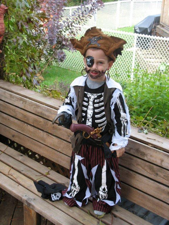 Will got dressed up as a pirate before Halloween