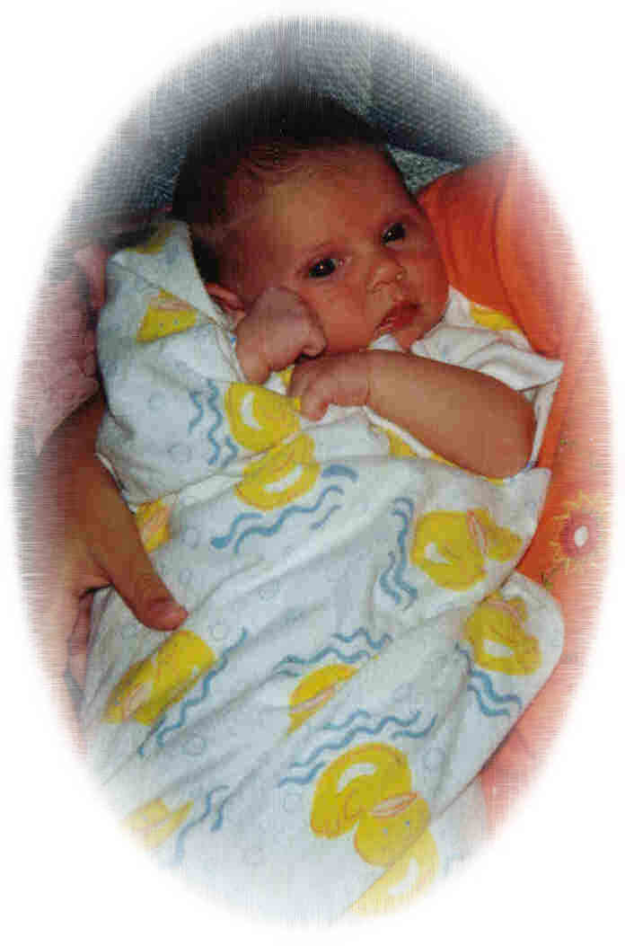 A great photo taken by her Aunt Christine on July 25th,2001