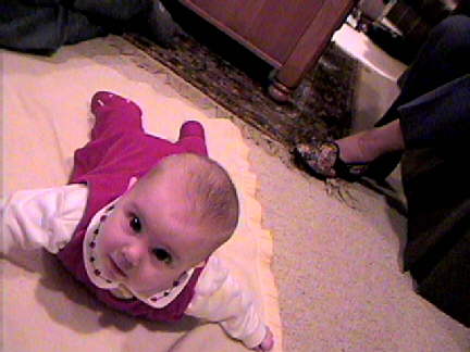 It won't be long before I'm crawling all over the place.  Watch out, then, everyone!