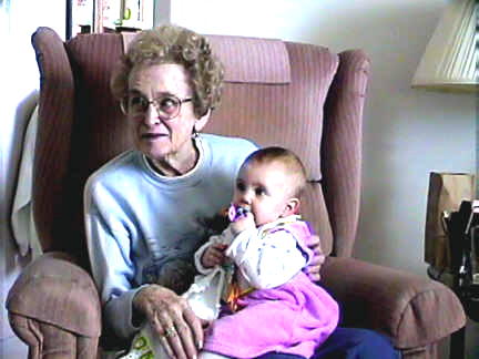 Here I am with my Great Grandma Toogood.
