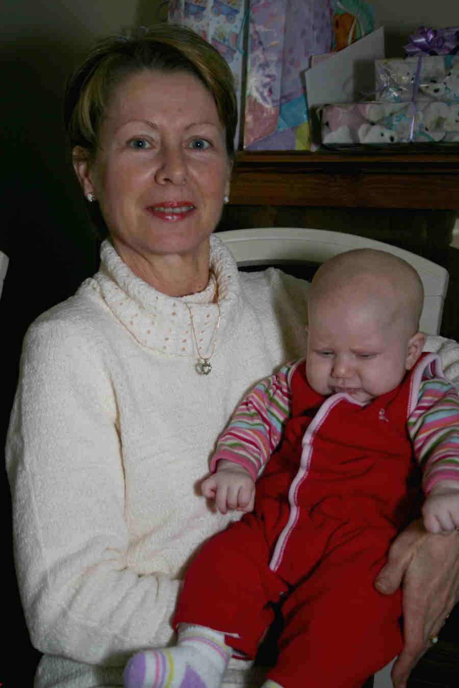 With her Great Aunt Wendy.