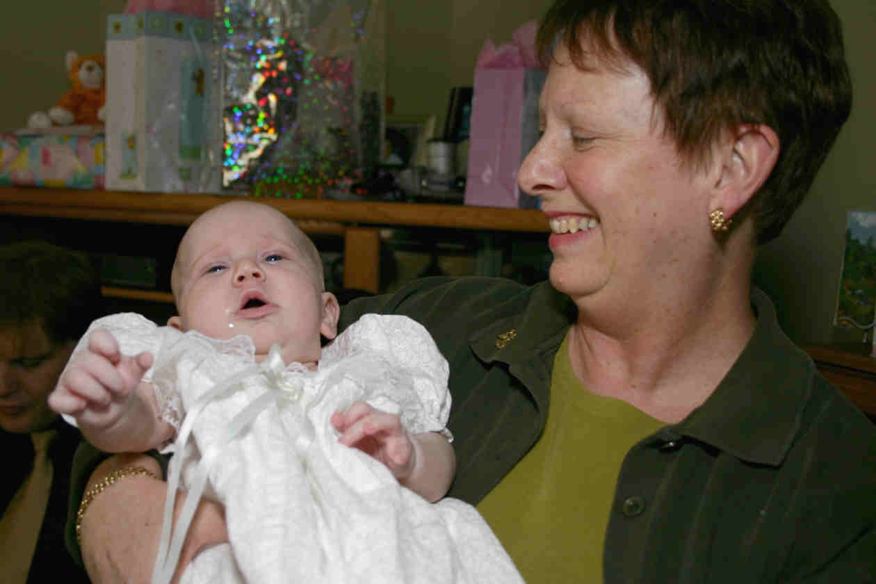 With her Grandma Lenora