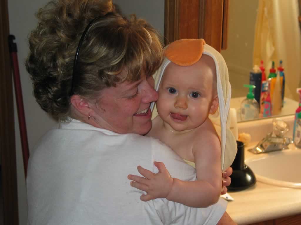 Fresh out of the bath! Another "funny face"