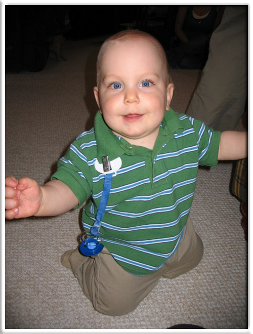 here's the Birthday Boy himself.  My, what a difference a year makes. See below.